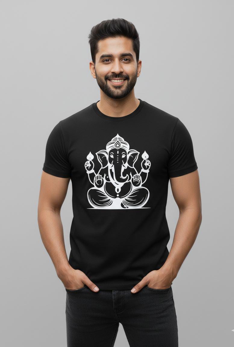 The Lord Ganesha T-Shirt 180 GSM DTG Print T-shirt