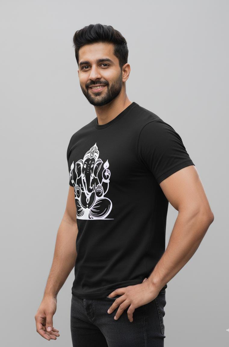 The Lord Ganesha T-Shirt 180 GSM DTG Print T-shirt