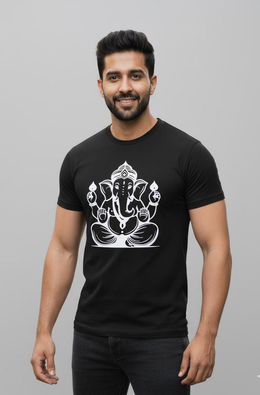 The Lord Ganesha T-Shirt 180 GSM DTG Print T-shirt
